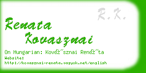 renata kovasznai business card